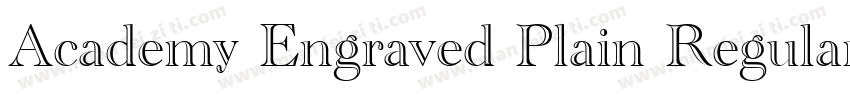 Academy Engraved Plain Regular字体转换